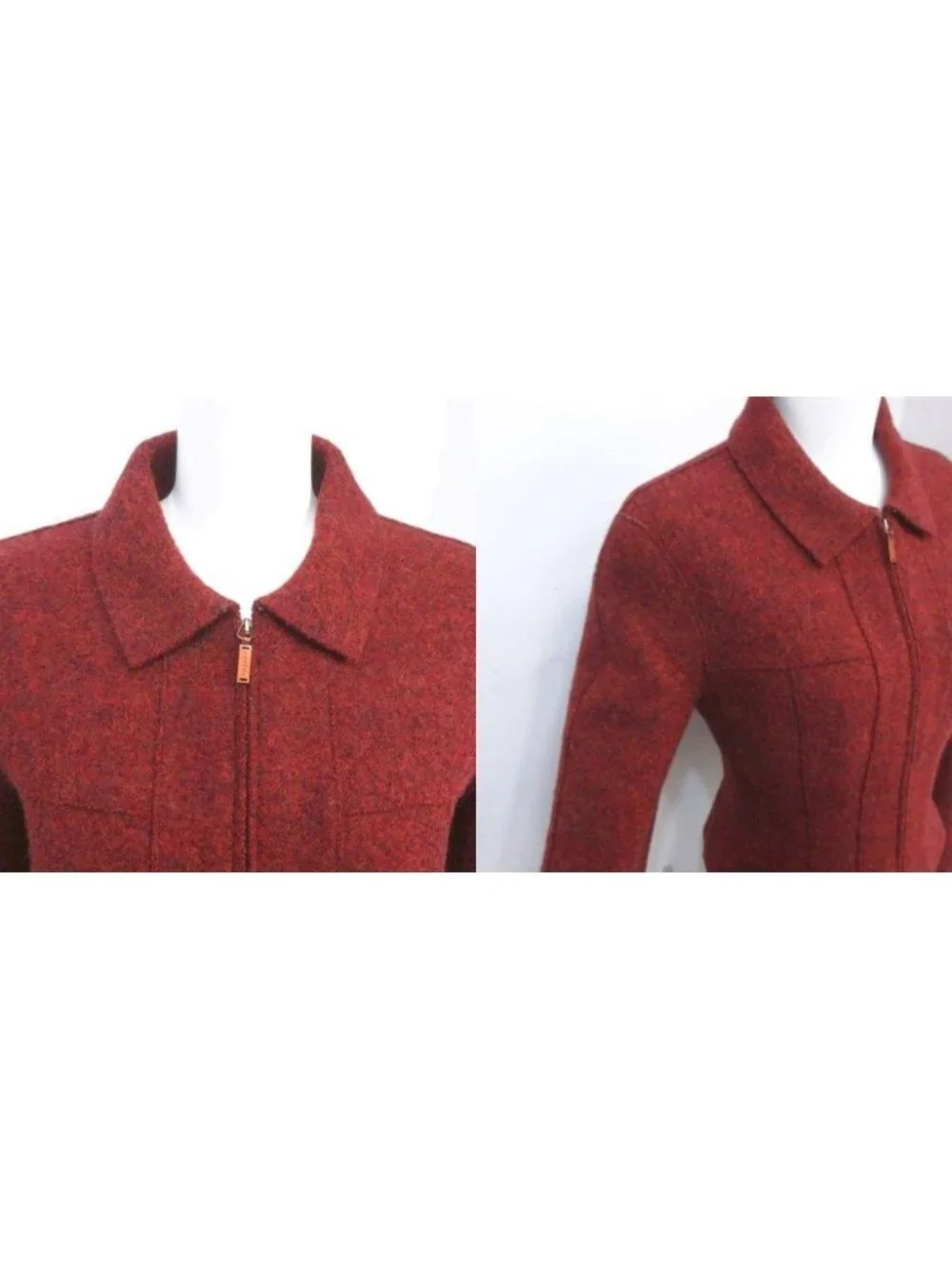 Chanel 99A Vintage Tyrolean Wool Jacket Felt Bordeaux 38